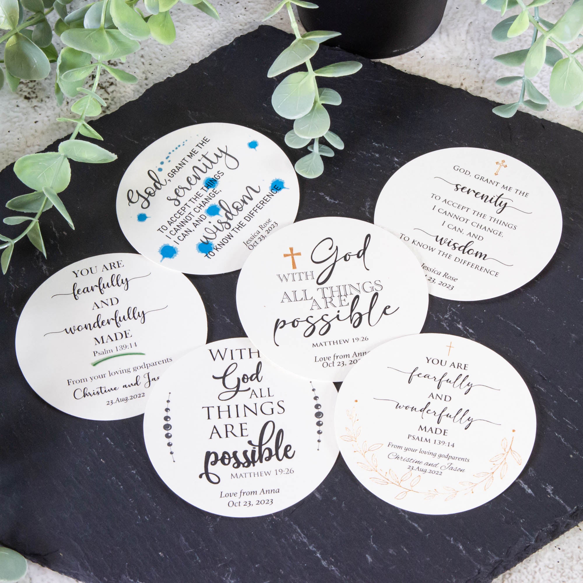 Personalised Round Keepsake box - Christening Gift, Baptism Gift, First Communion Gift, Confirmation day Gift. Jewelry box, Cross Necklace