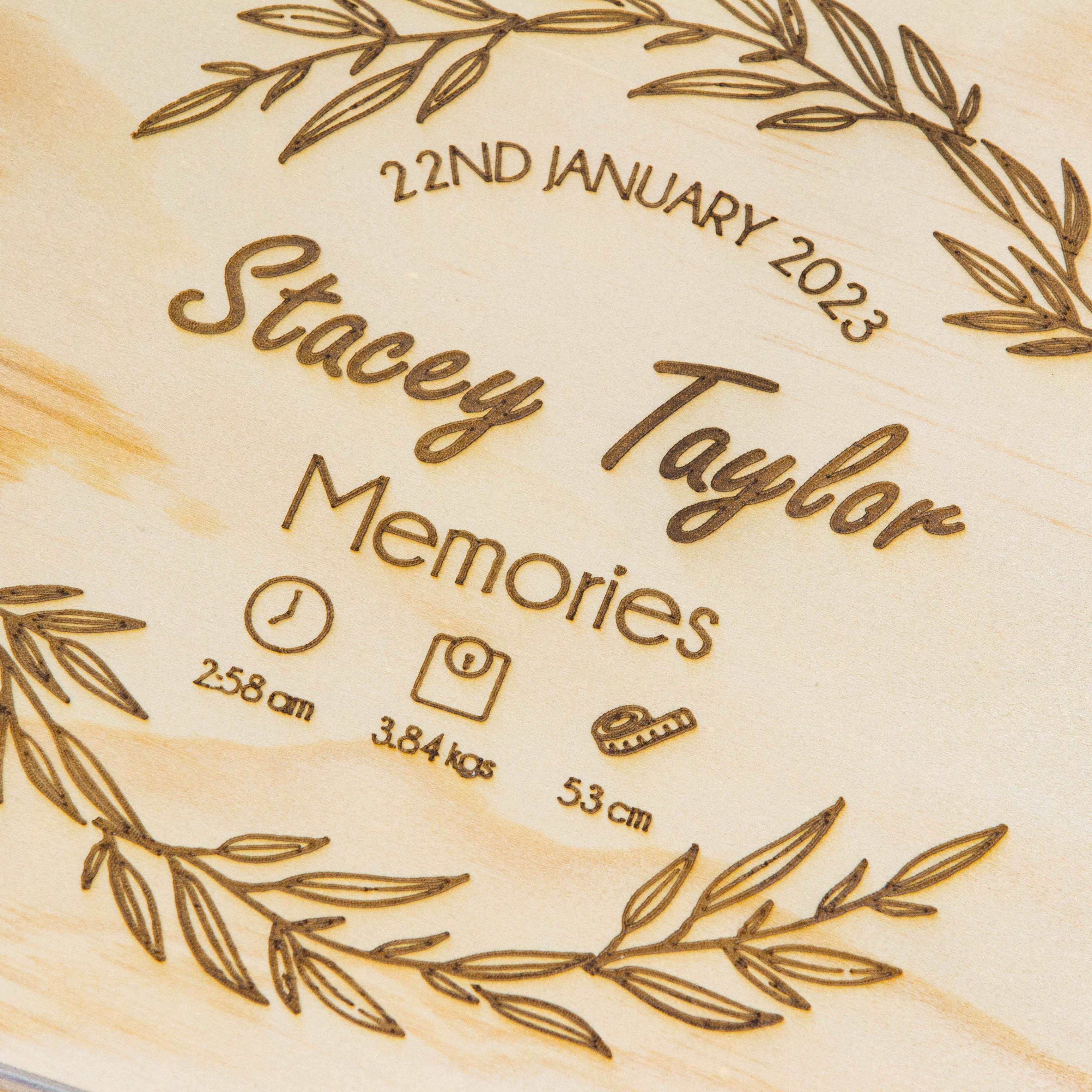 Personalised Wooden Keepsake box, New Baby Mom Gift