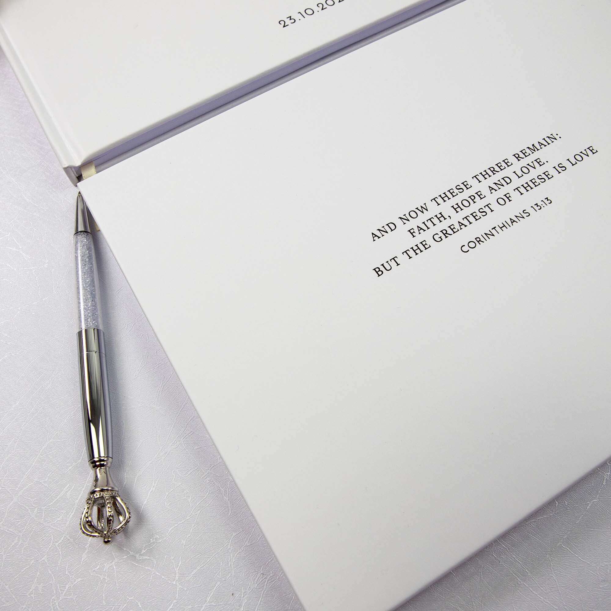 Personalised Wedding Guest Book – Permanent Printed Cover (No Vinyl)