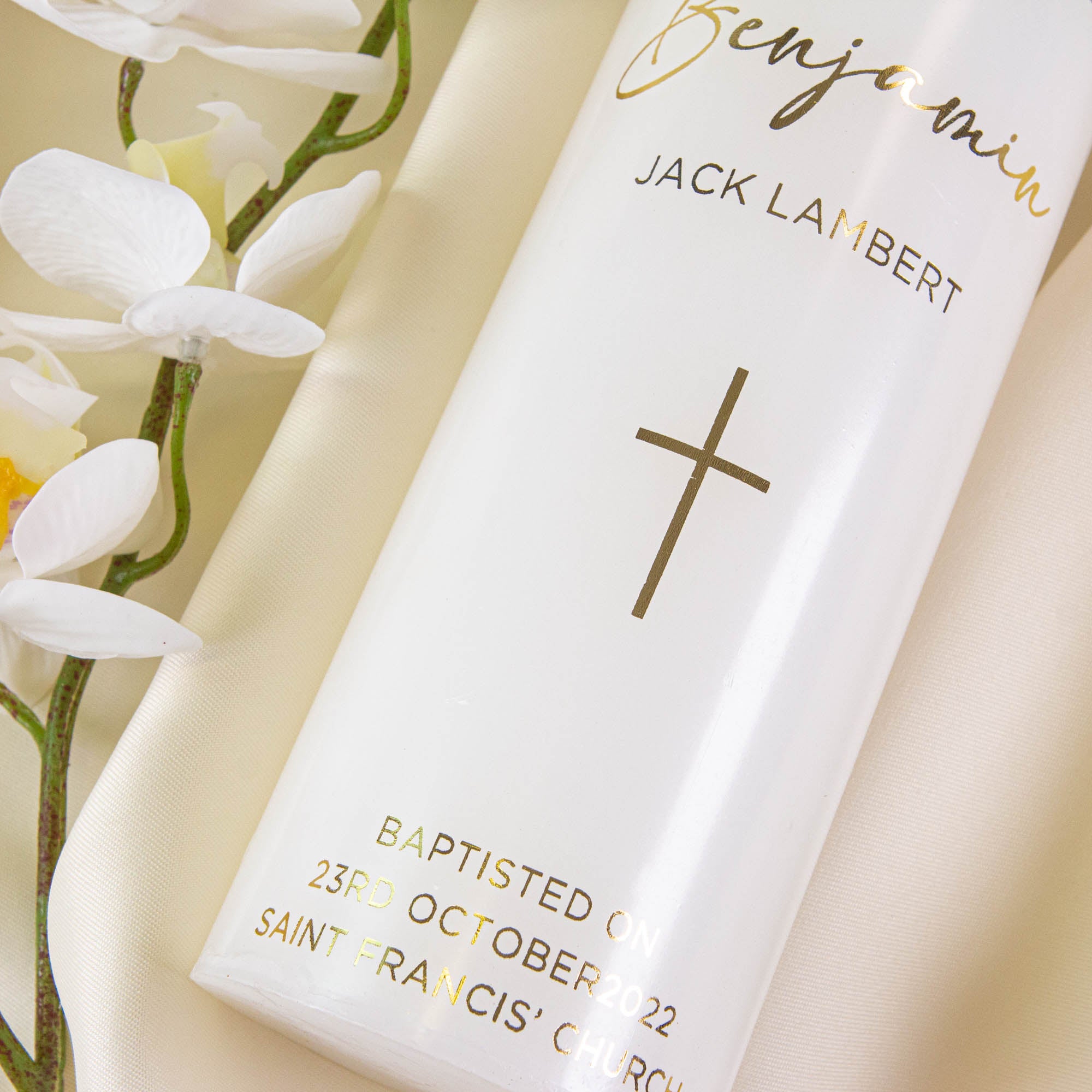 Personalised Baptism Candle – Christening Ceremony Keepsake