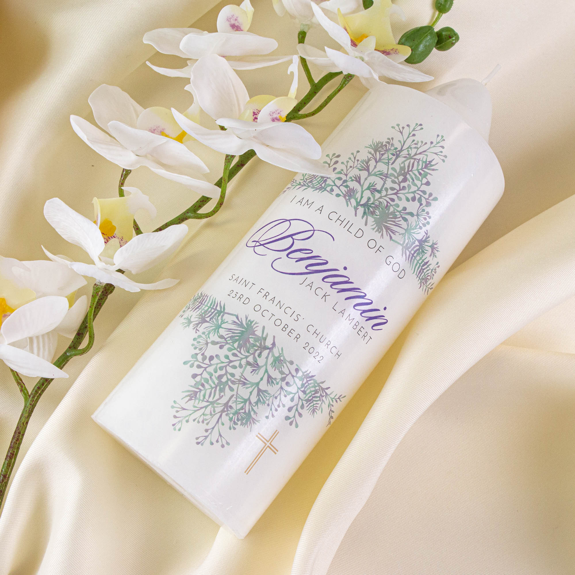 Personalised Baptism Christening Candle