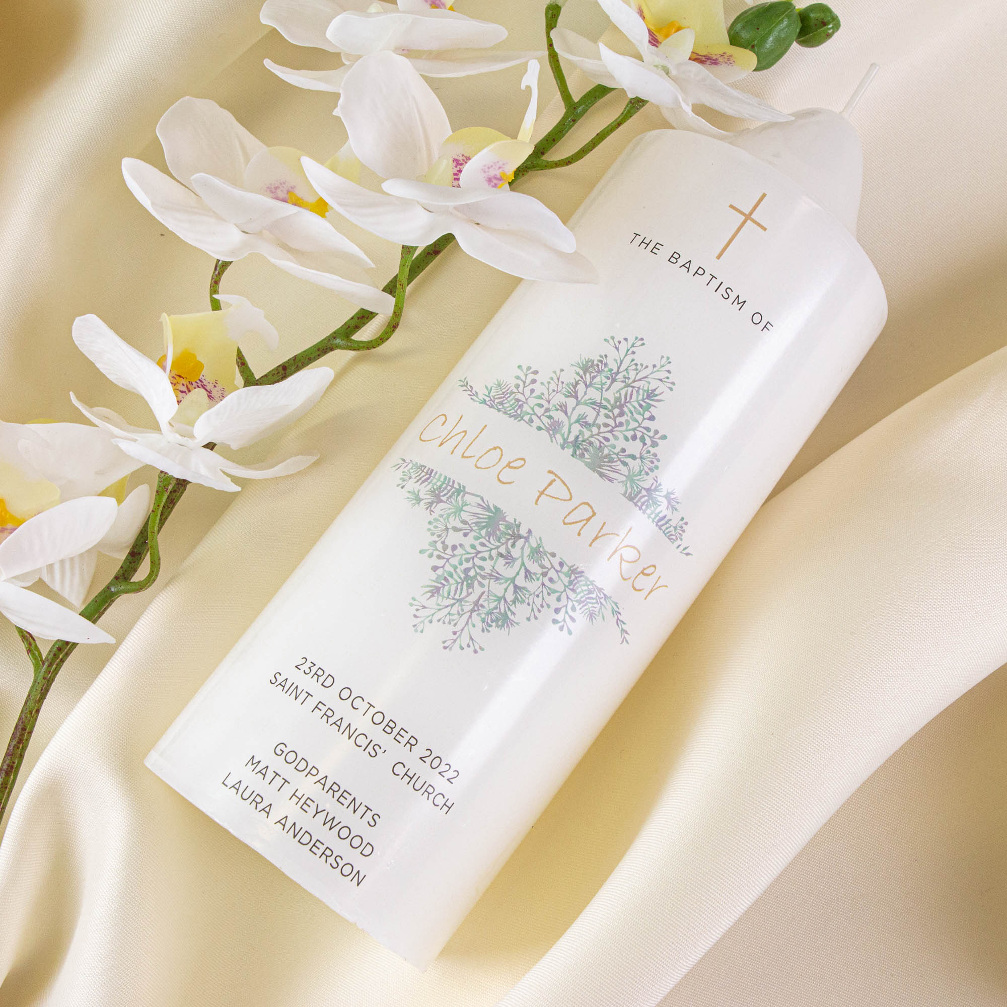 Personalised Baptism Christening Candle