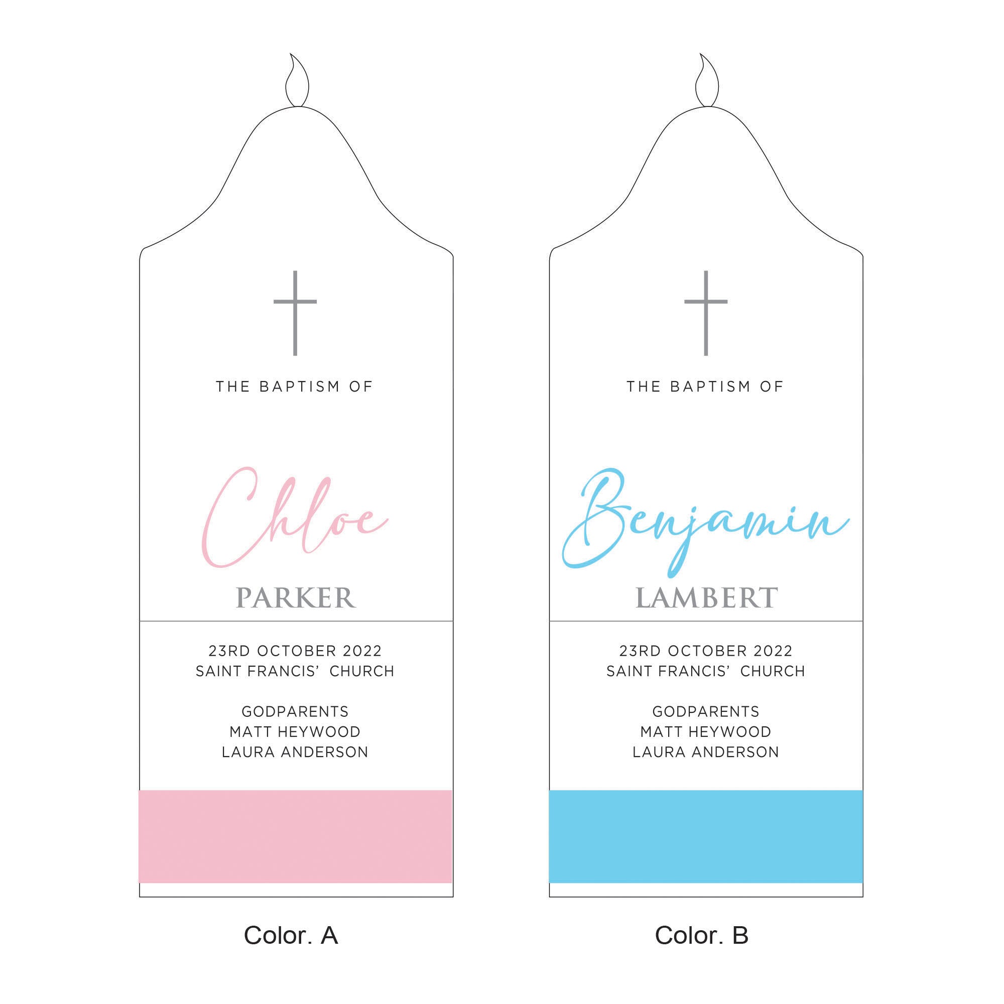 Custom Christening Candle AU – Personalised Baptism Gift