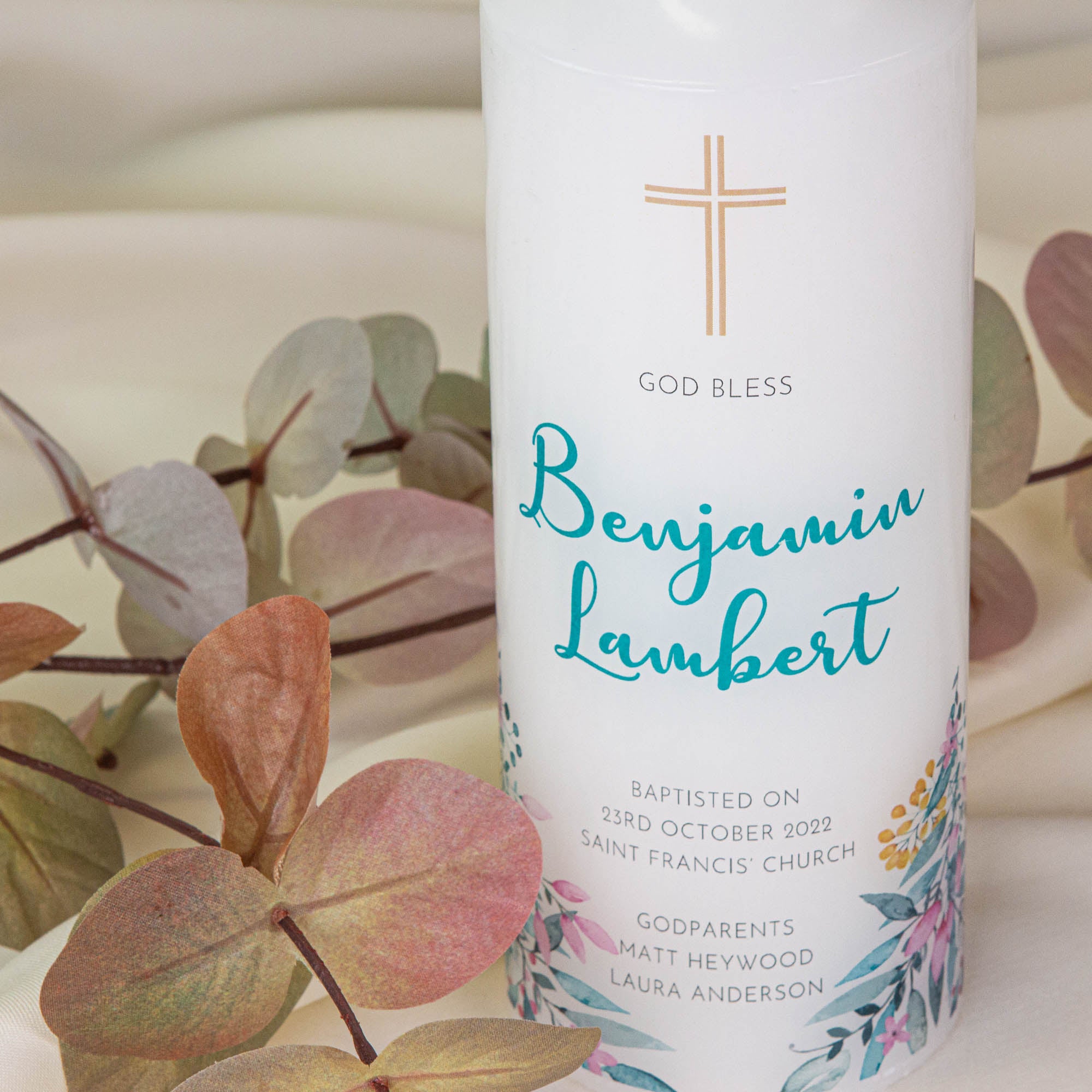 Personalised Baptism Christening Candle