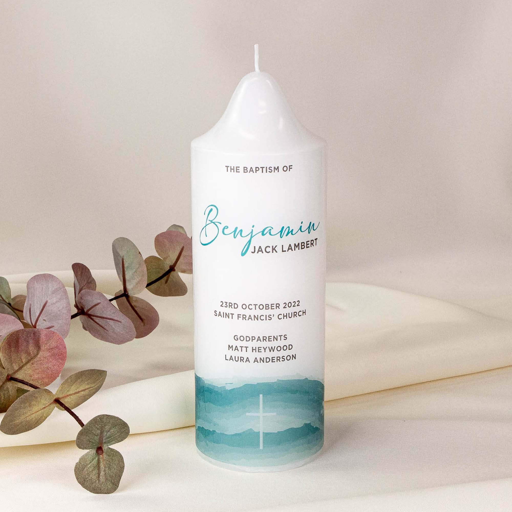 Personalised Baptism Christening Candle