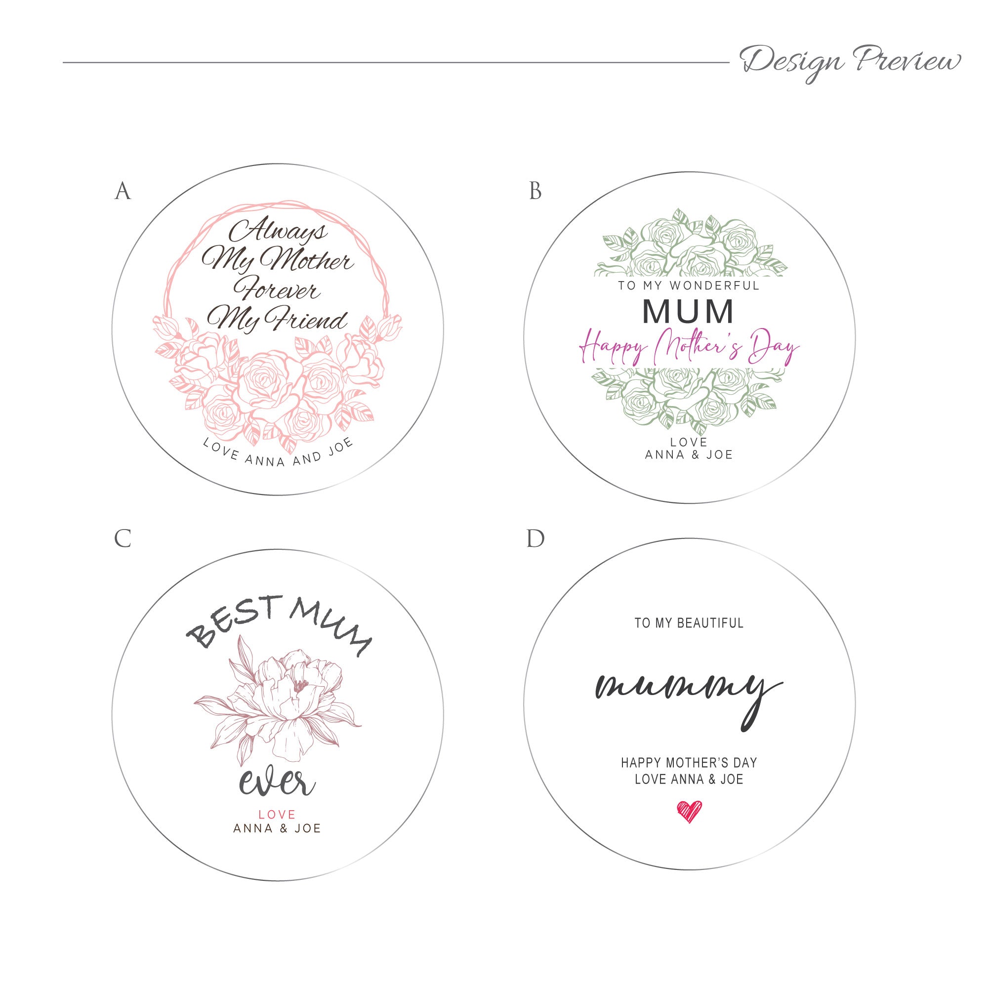 Personalised Round Keepsake box - Mother's day, Mom's birthday gift idea Custom Jewellery box