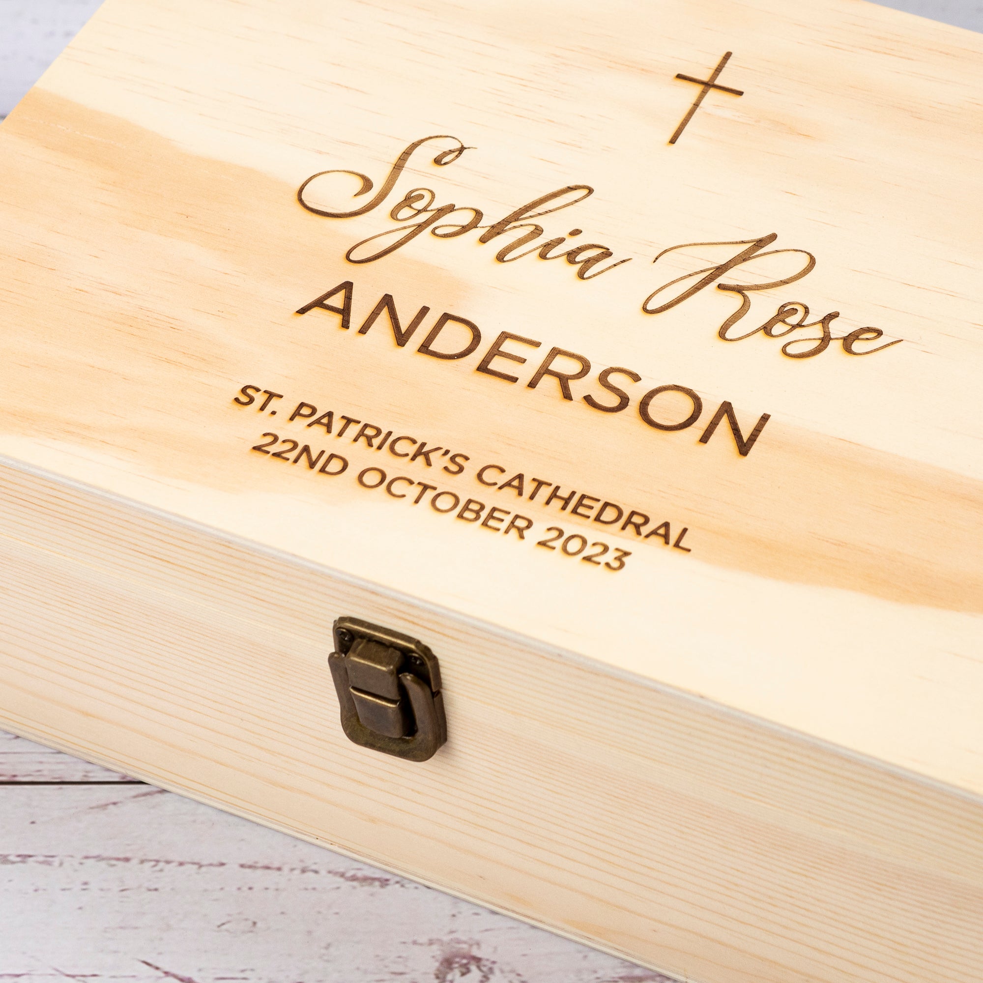 Personalised Wooden Keepsake box, Baptism Christening Gift