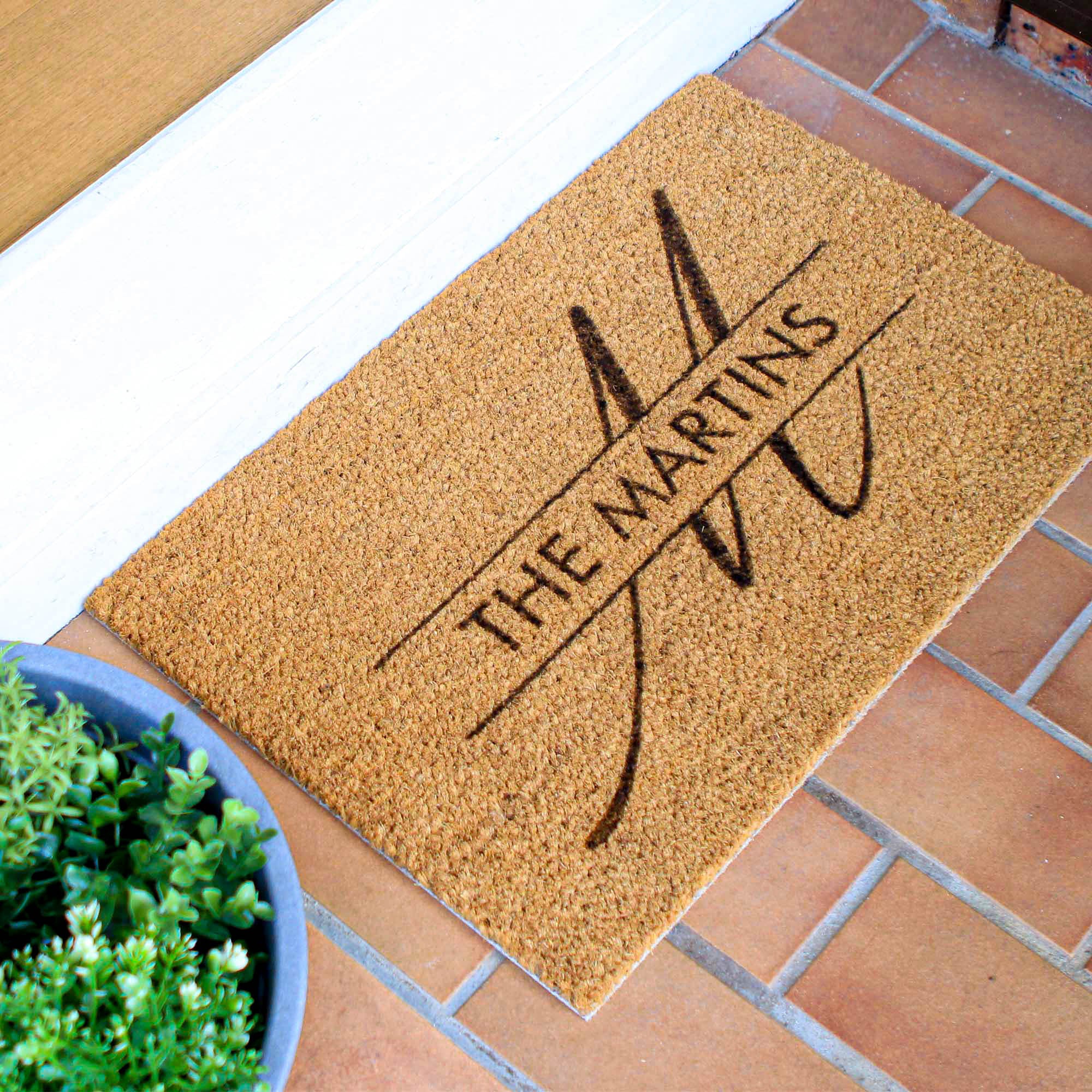 Personalised Initial Doormat - Monogram, Initial