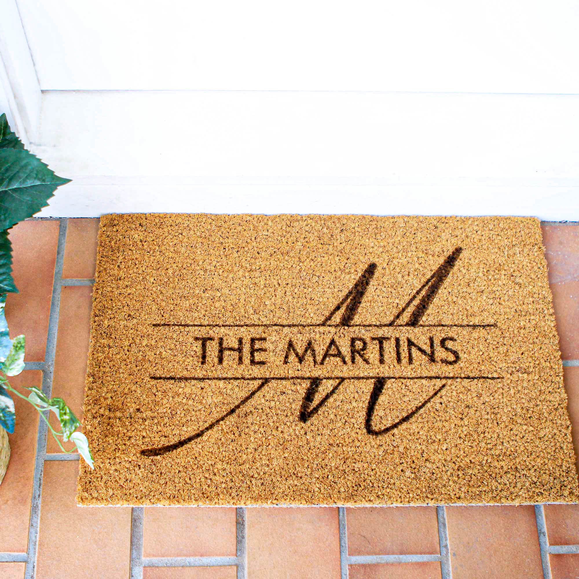 Personalised Initial Doormat - Monogram, Initial