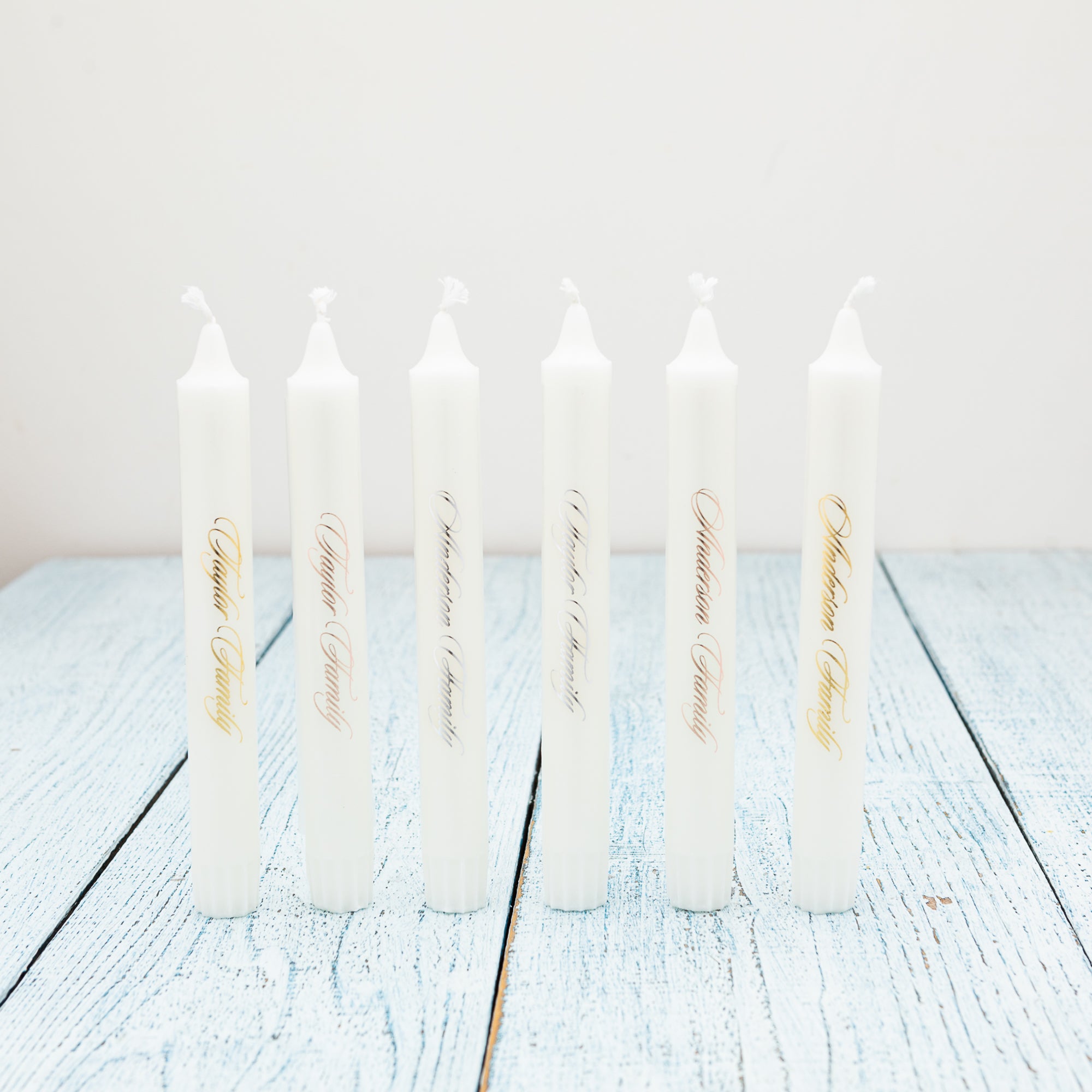 Personalised Gold Foil Wedding Unity Candle Australia