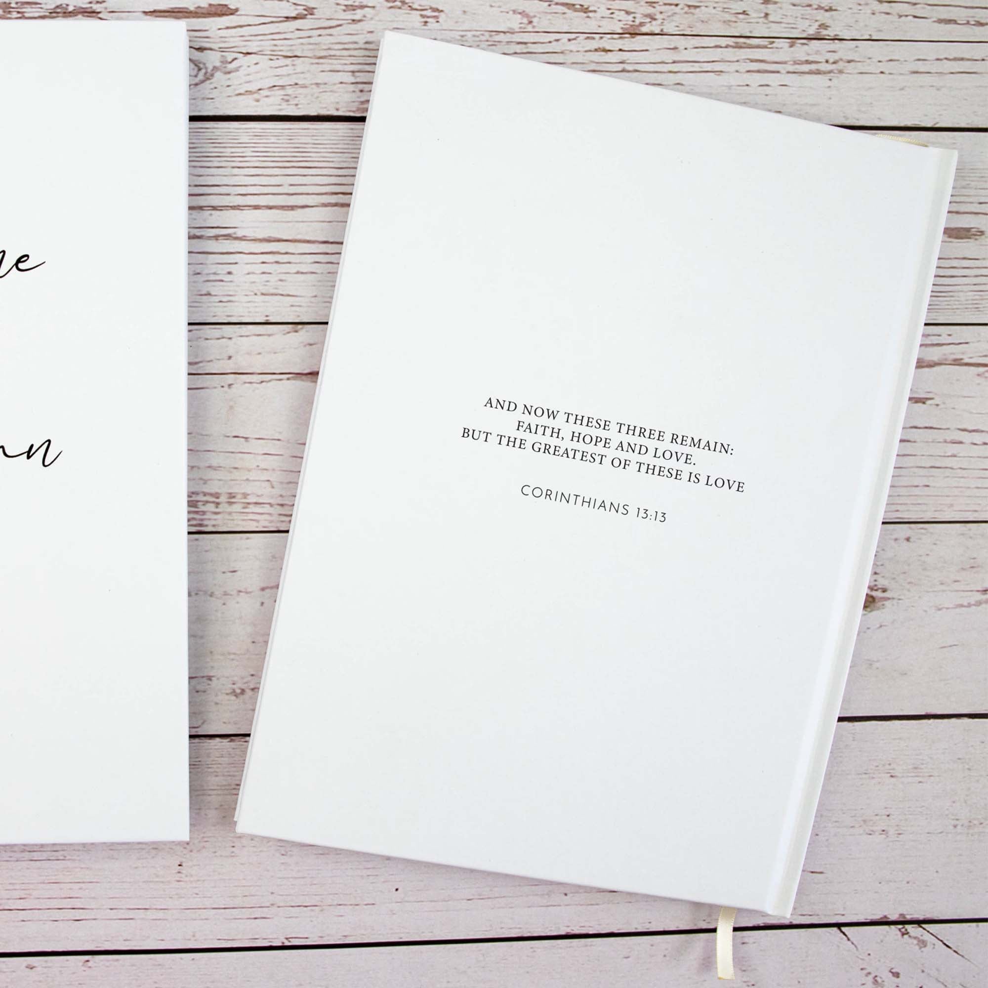 Minimalist Cursive Font Personalised Wedding Guest Book