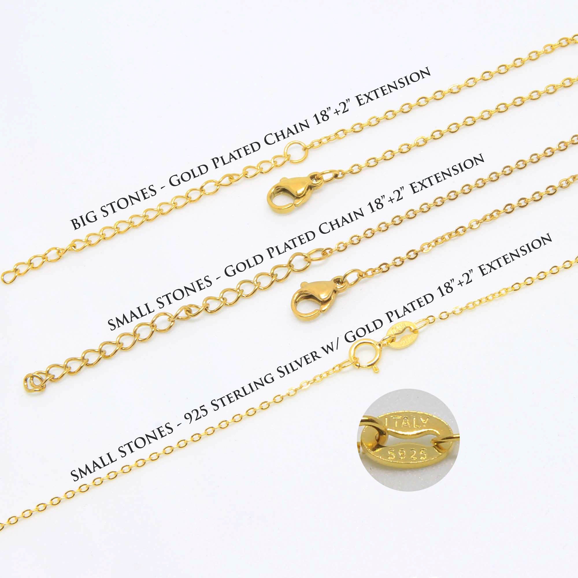 Natural Raw Stone Necklace - Bridesmaid / Birthday Gift