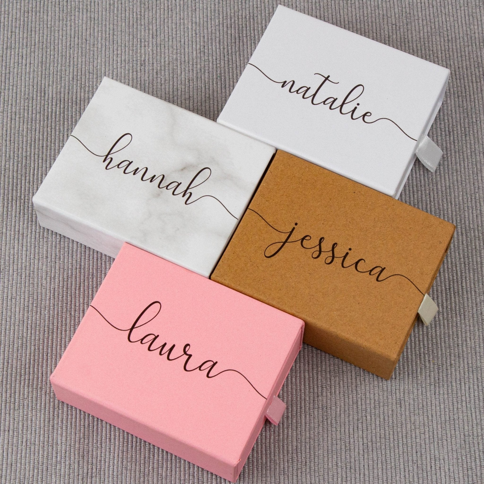 Custom Printed Box, Personalised Jewellery Gift Box Cardboard Drawer - Personalised wedding gift - Younique Gifts Melbourne
