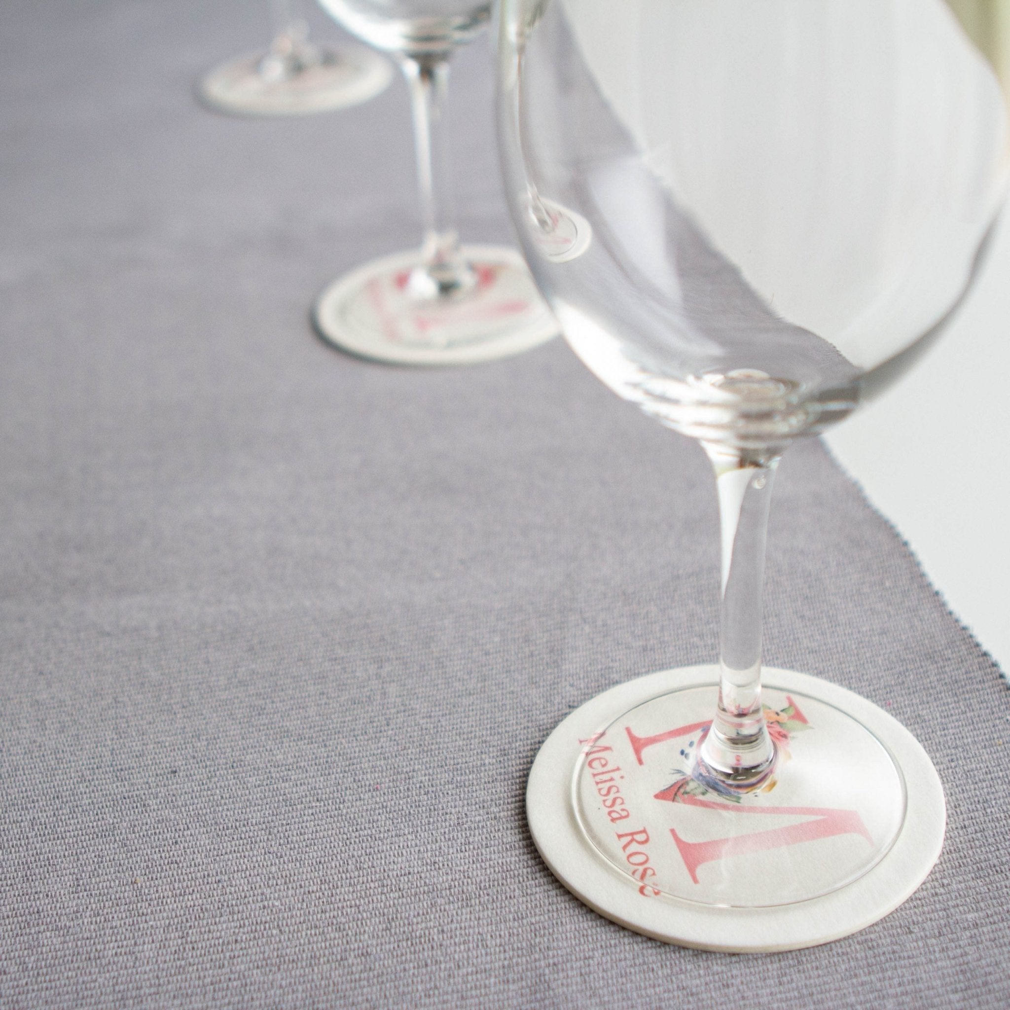Custom printed Coasters - Bachelorette Party, Bespoke Coaster, Wedding party favour bomboniere, place card - Younique Gifts