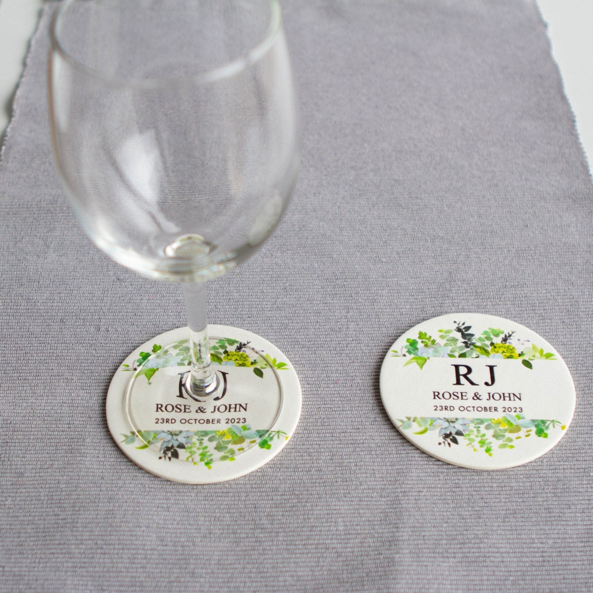 Custom printed Coasters - Bachelorette Party, Bespoke Coaster, Wedding party favour bomboniere, place card - Younique Gifts