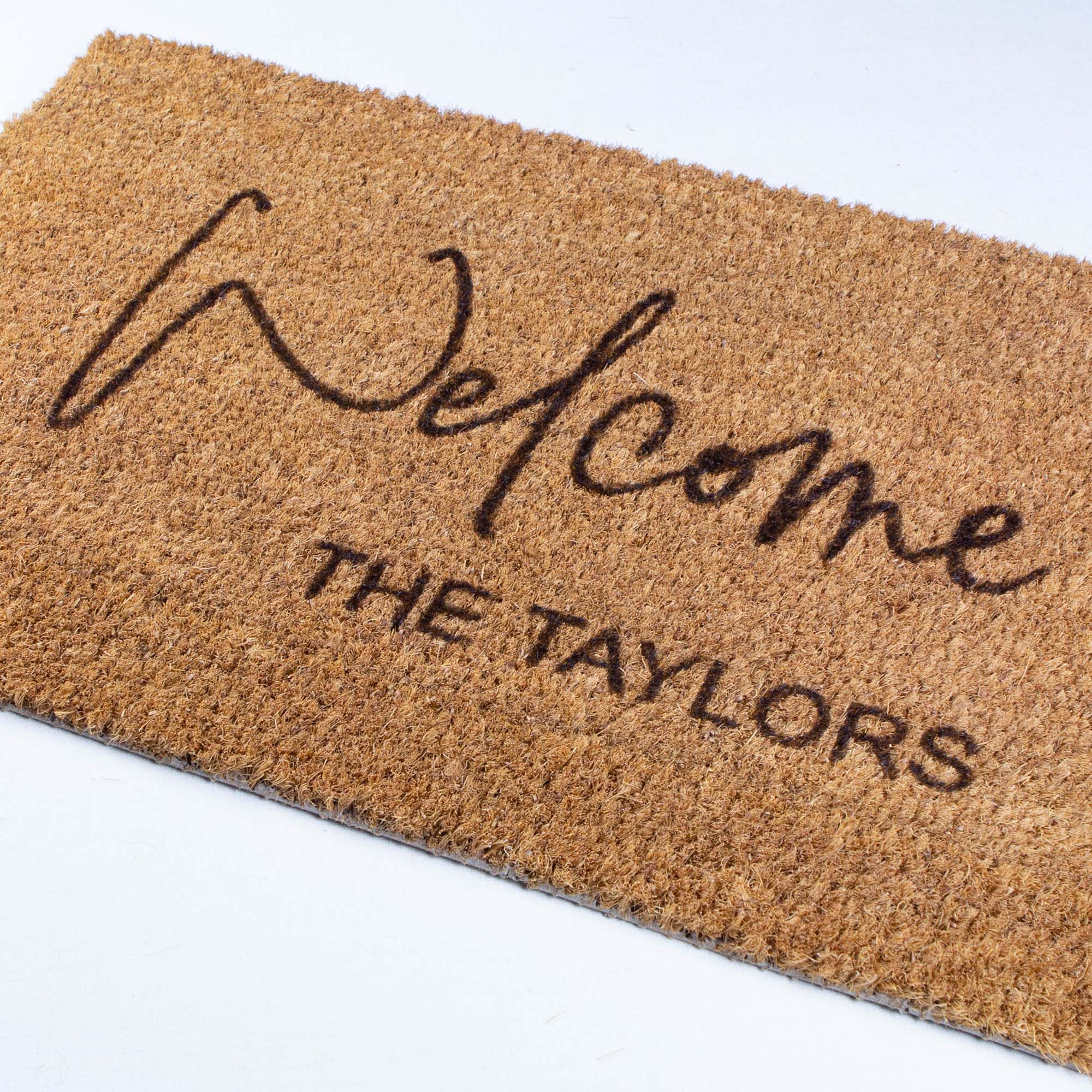 Personalised Family Name and Welcome Doormat