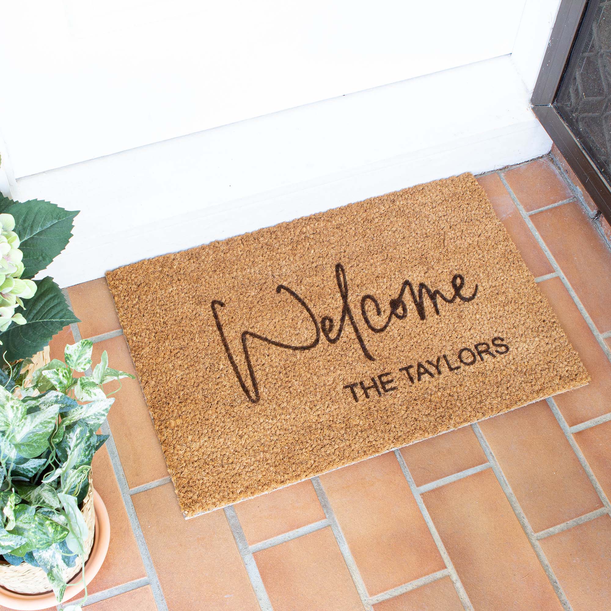 Personalised Family Name and Welcome Doormat