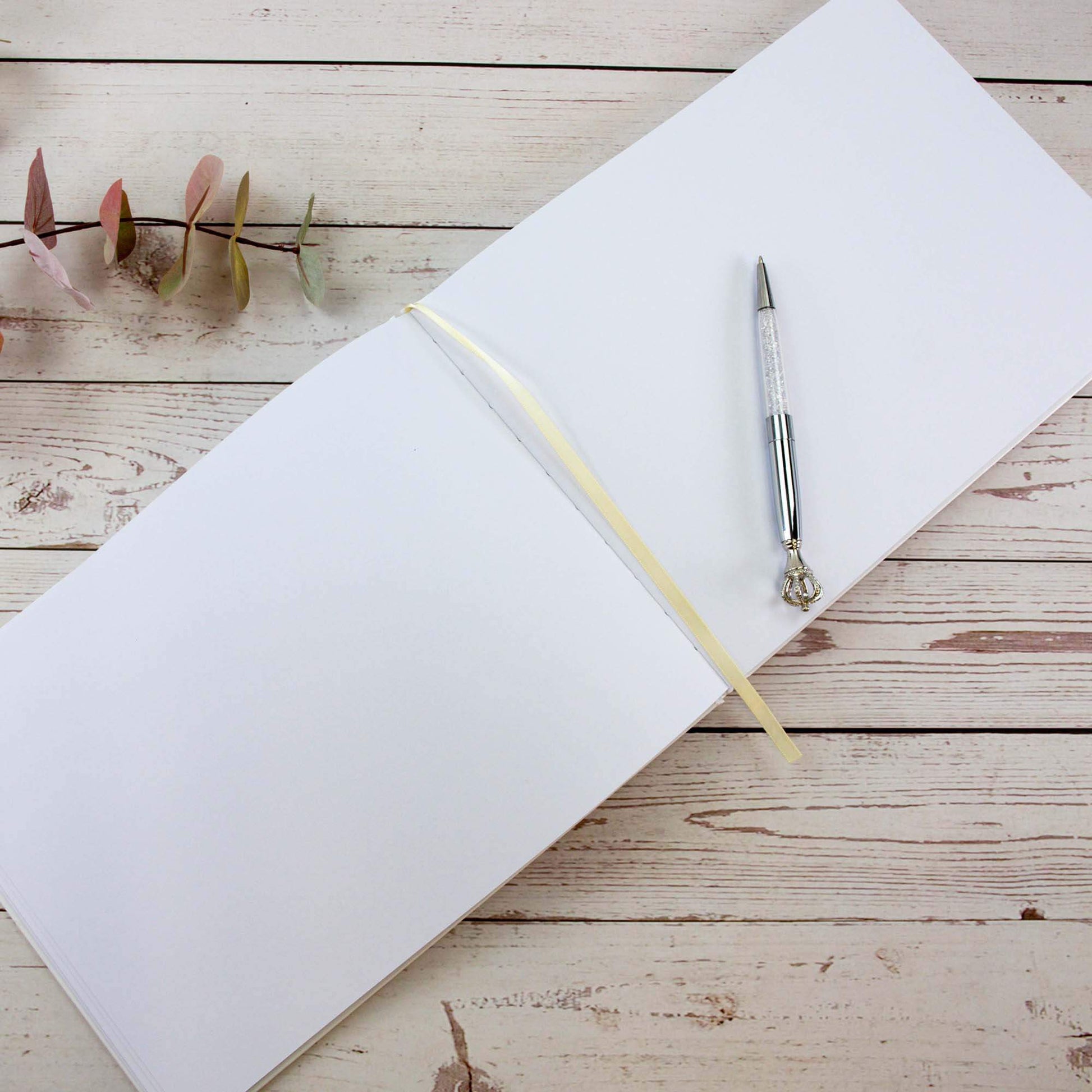 Elegant Wedding Guest Book – Personalised Names & Wedding Date - Personalised Guest book - Younique Gifts Melbourne