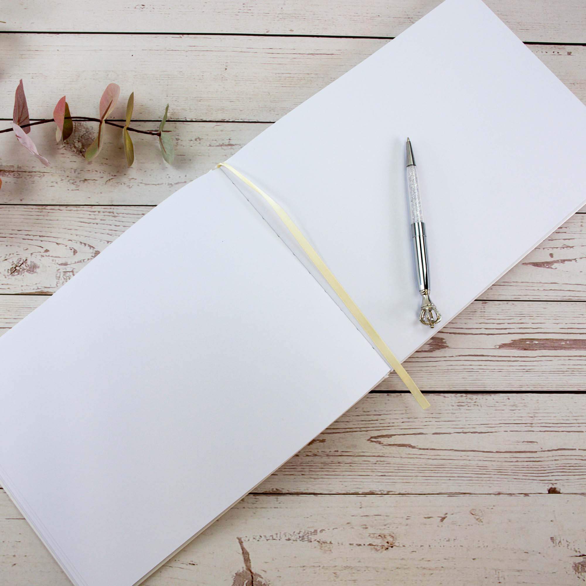 Elegant Wedding Guest Book – Personalised Names & Wedding Date - Personalised Guest book - Younique Gifts Melbourne