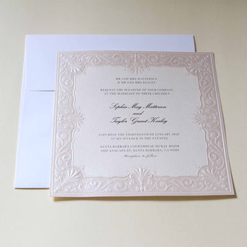 Embossed Wedding Invitations - AW5501 - Personalised - Younique Gifts Melbourne