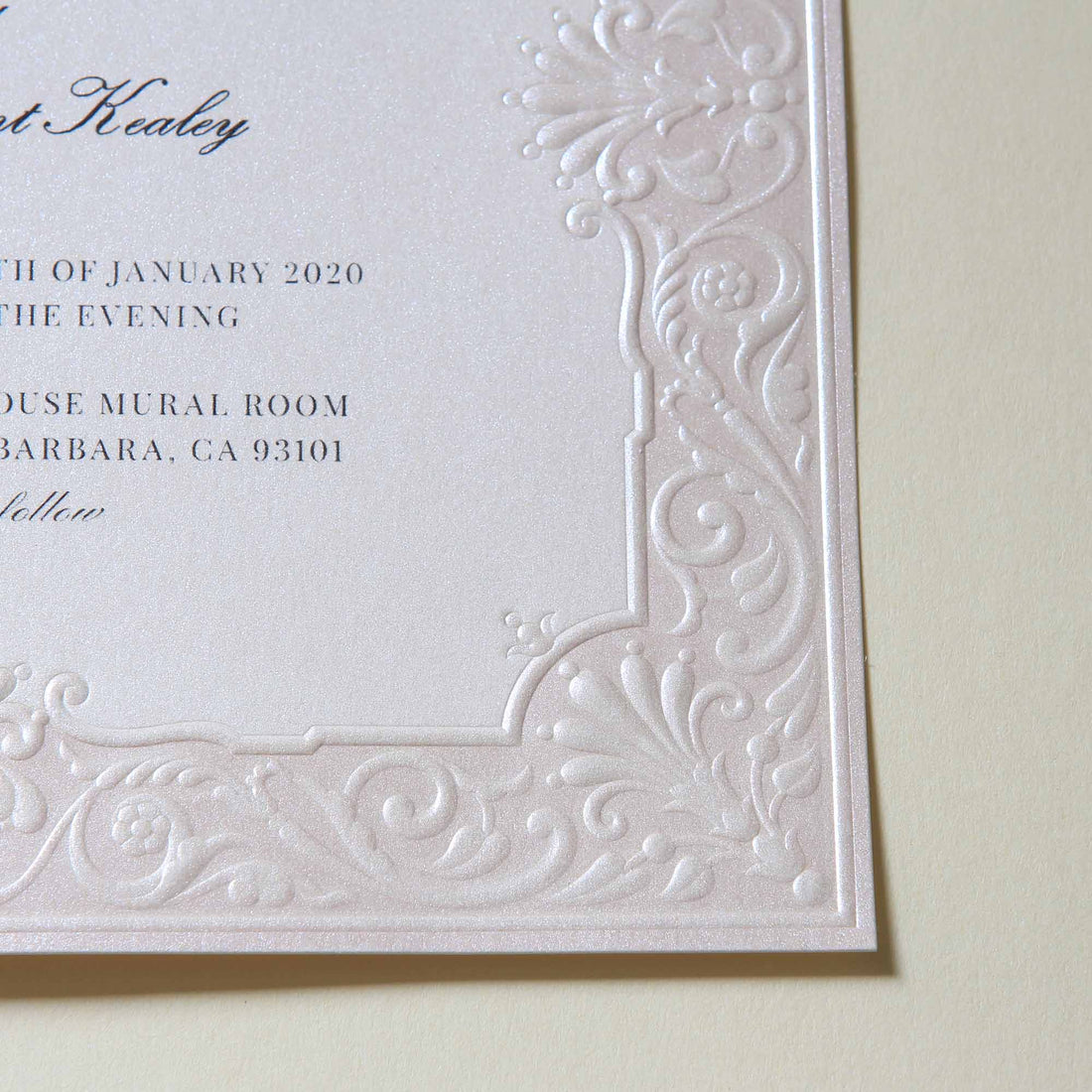 Embossed Wedding Invitations - AW5501 - Personalised - Younique Gifts Melbourne