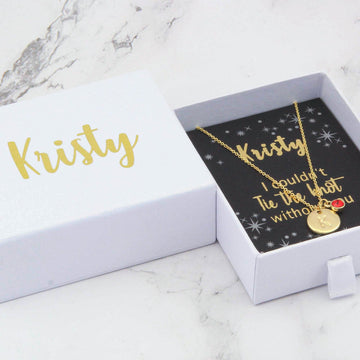 Initial & Birthstone Necklace, Custom Personalised Tiny Disk Gold, Silver, Rose Gold - Personalised Necklace - Younique Gifts Melbourne