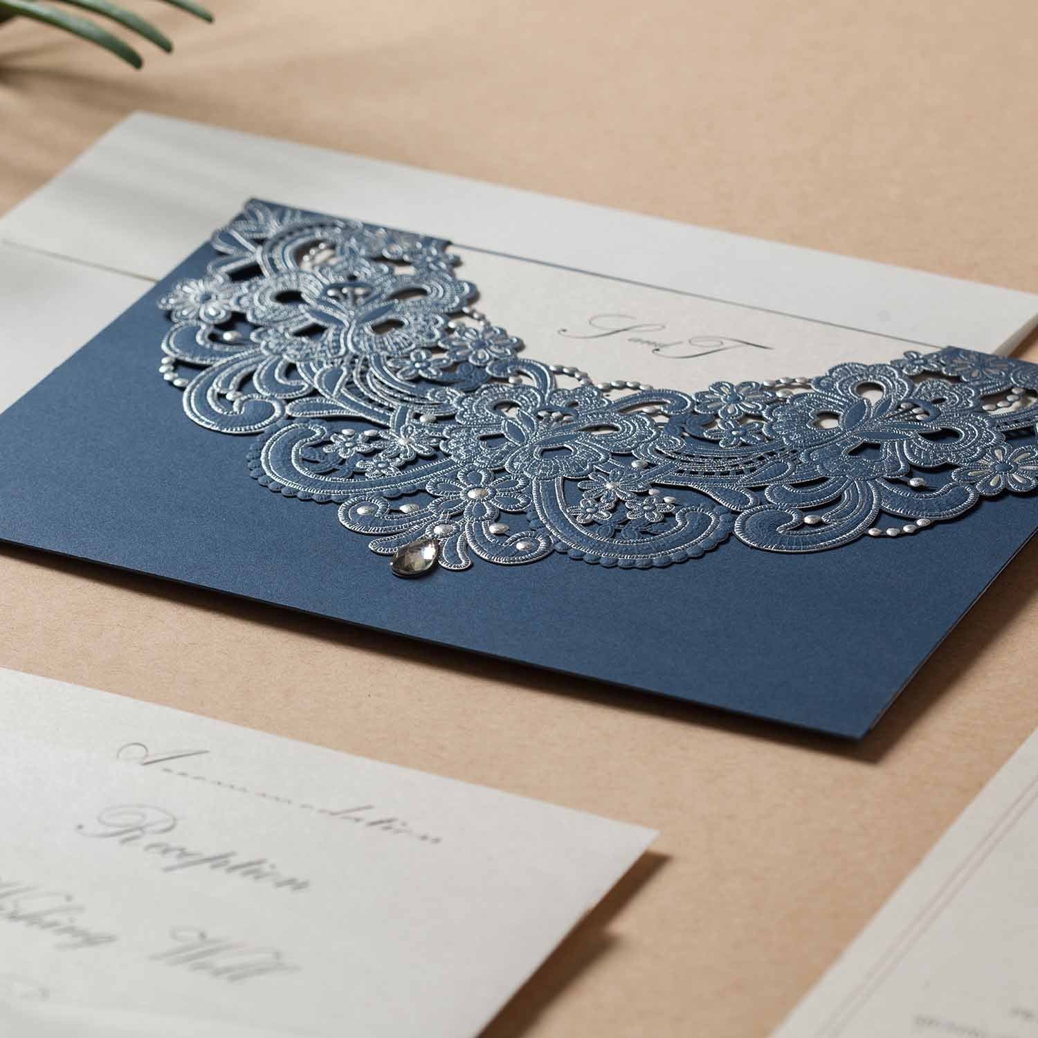 Laser Cut Wedding Invitations - AW7513 - Personalised Invitations - Younique Gifts Melbourne