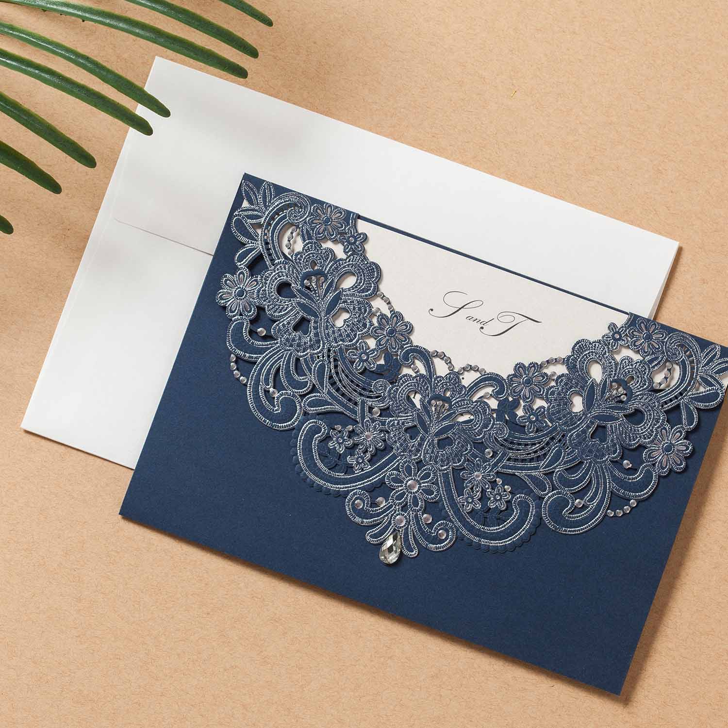 Laser Cut Wedding Invitations - AW7513 - Personalised Invitations - Younique Gifts Melbourne