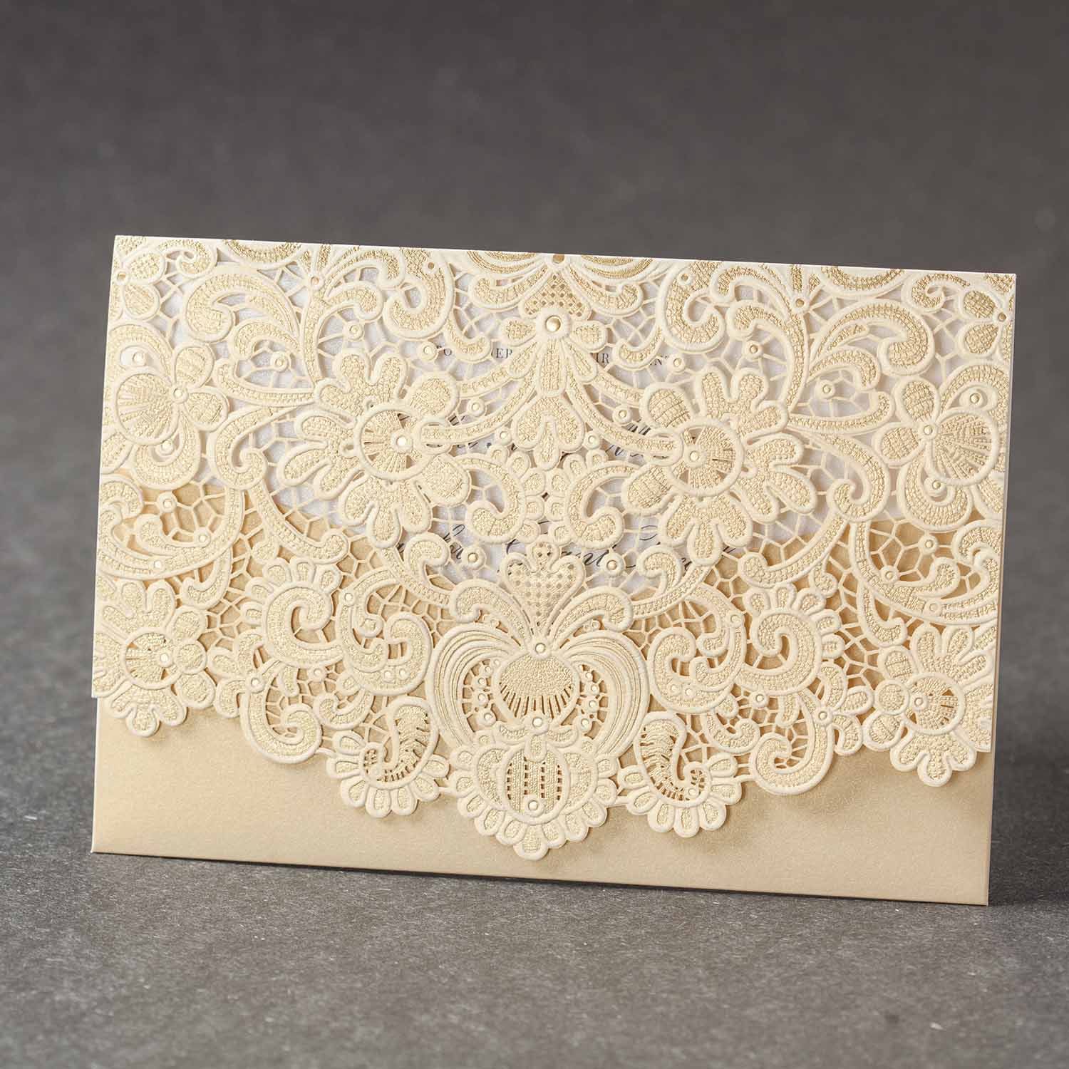 Laser cut wedding invitations - CW072 - Personalised Invitations - Younique Gifts Melbourne