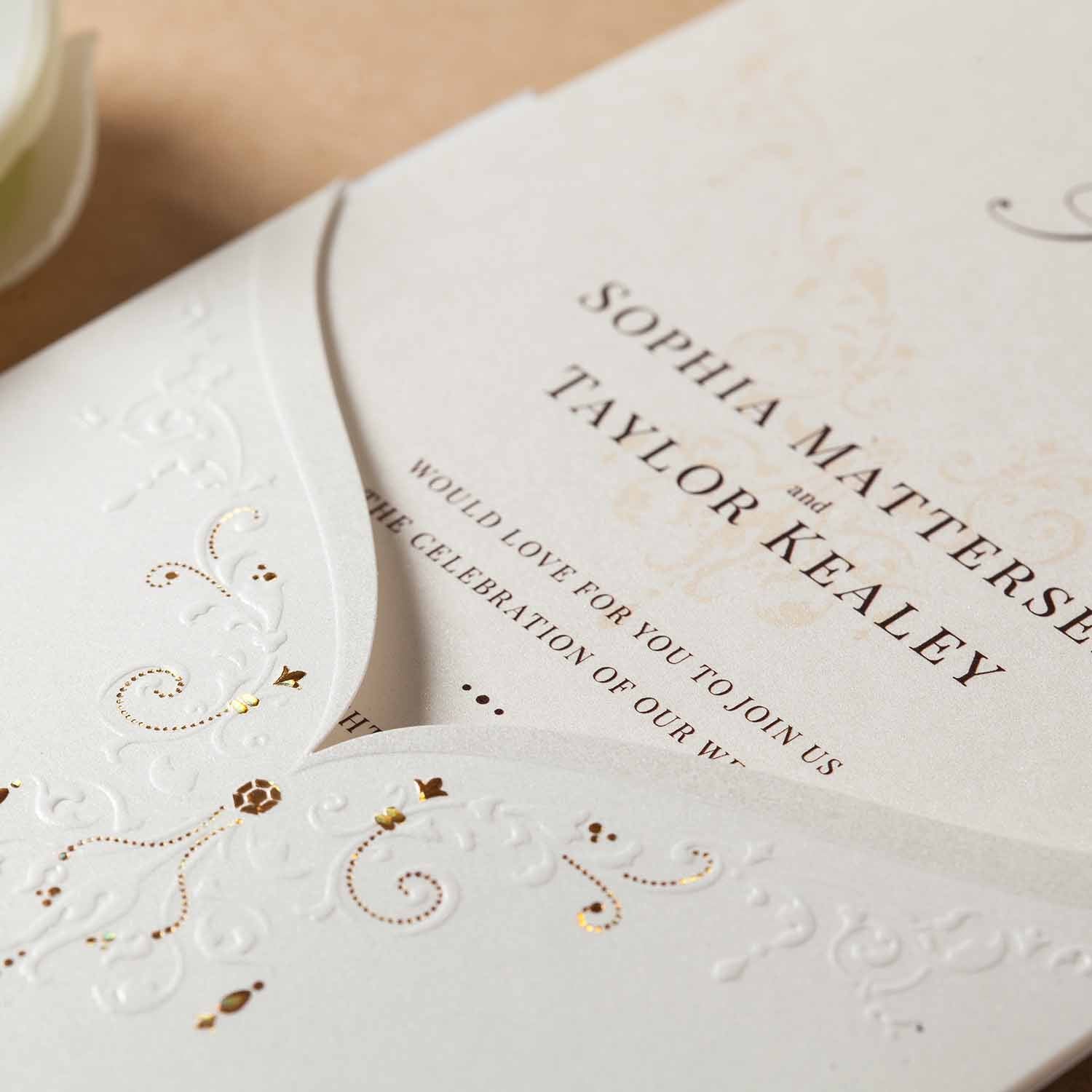 Laser cut wedding invitations - CW2011 - Personalised - Younique Gifts Melbourne
