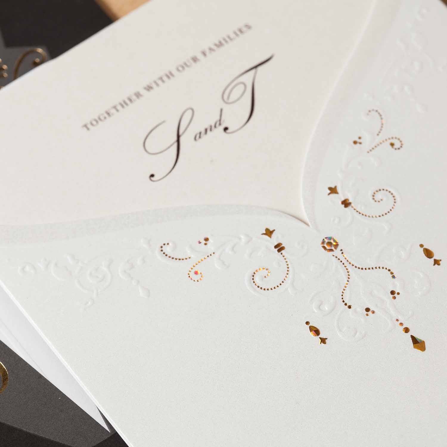 Laser cut wedding invitations - CW2011 - Personalised - Younique Gifts Melbourne