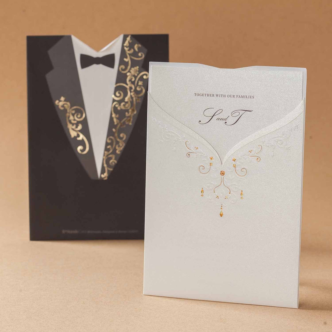 Laser cut wedding invitations - CW2011 - Personalised - Younique Gifts Melbourne