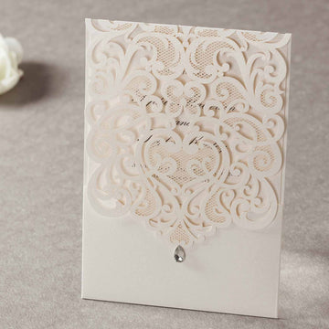 Laser cut wedding invitations - CW5001 - Personalised - Younique Gifts Melbourne