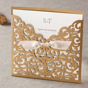 Laser cut wedding invitations CW5011 - Personalised - Younique Gifts Melbourne