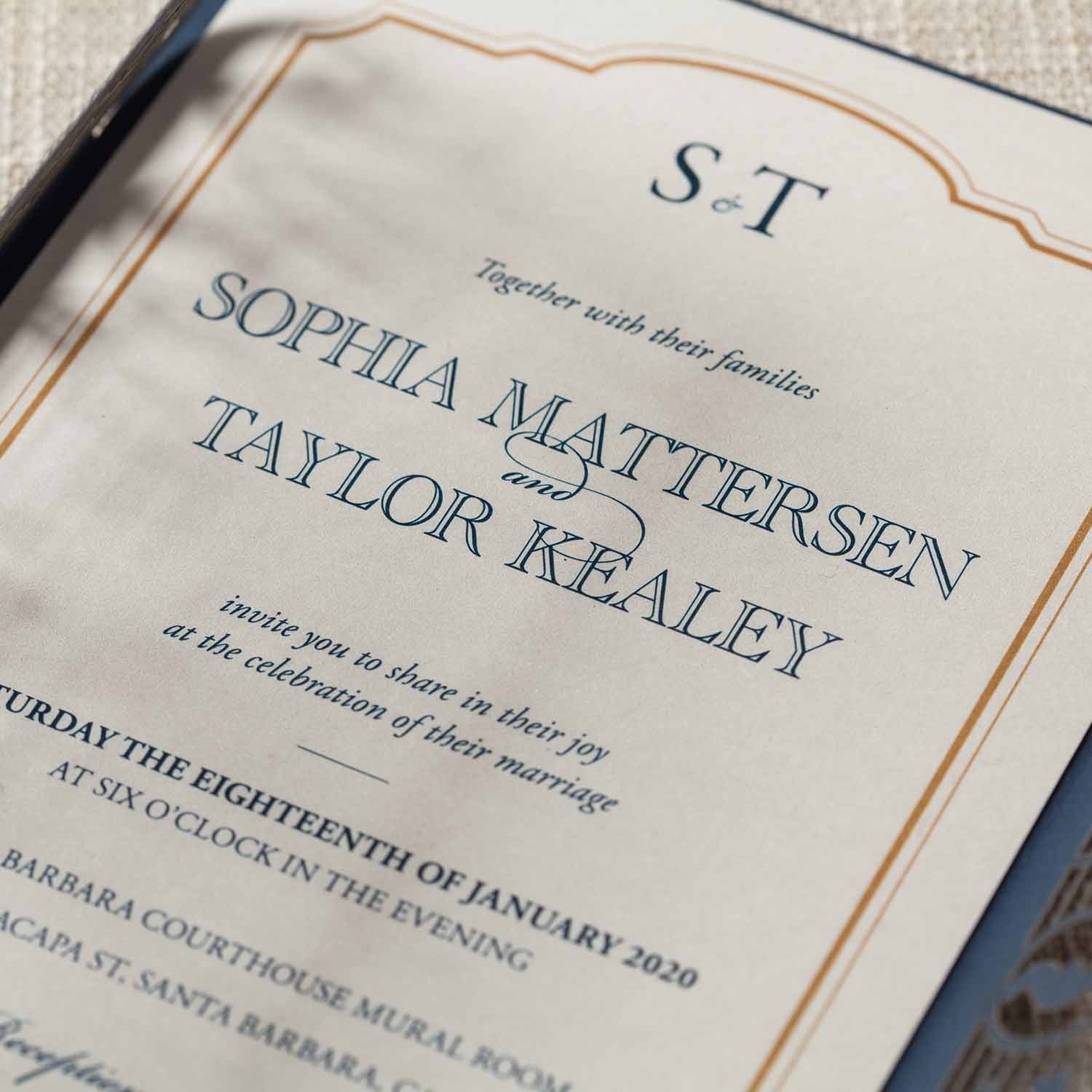 Laser cut wedding invitations - CW5102 - Personalised Invitations - Younique Gifts Melbourne