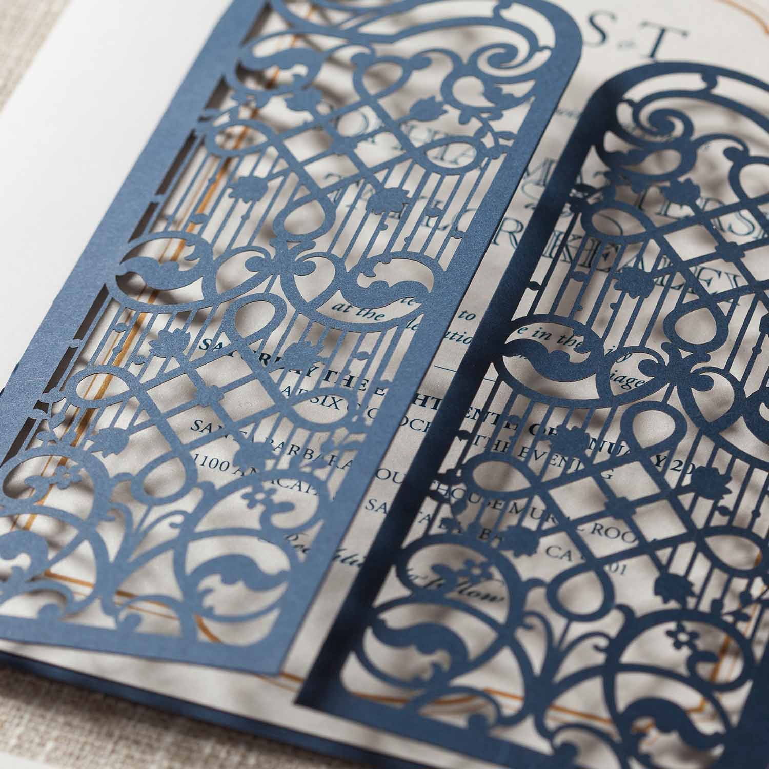 Laser cut wedding invitations - CW5102 - Personalised Invitations - Younique Gifts Melbourne