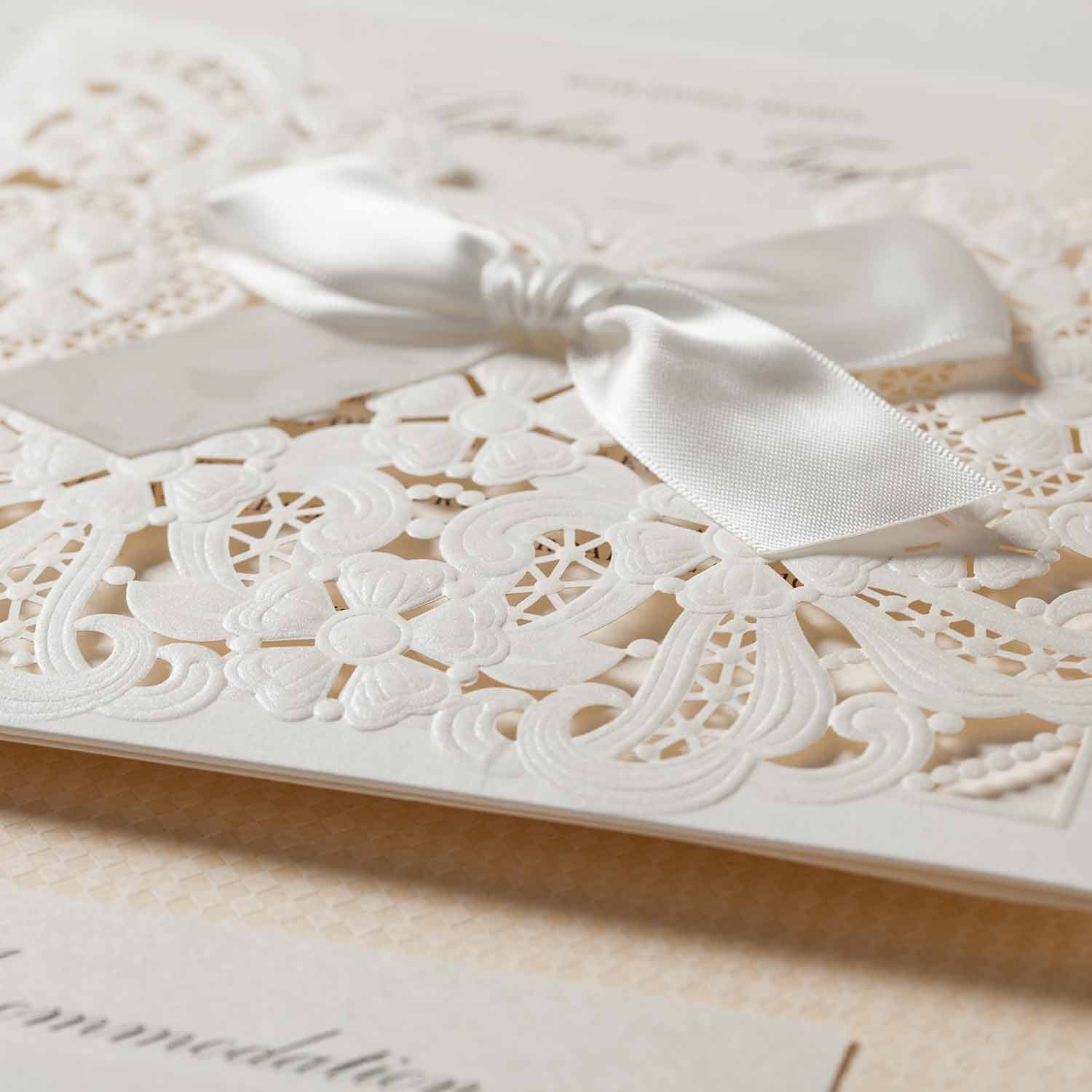 Laser cut wedding invitations - CW6112 - Personalised - Younique Gifts Melbourne
