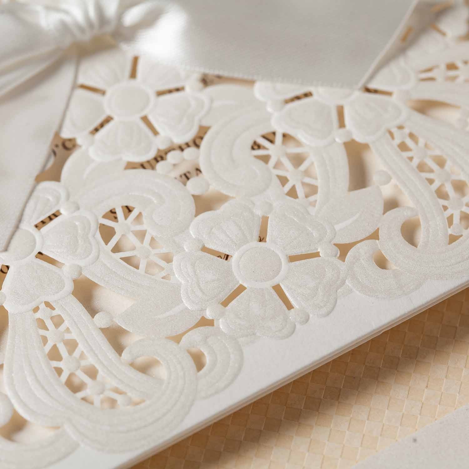 Laser cut wedding invitations - CW6112 - Personalised - Younique Gifts Melbourne
