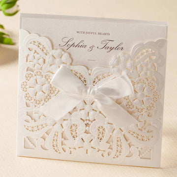 Laser cut wedding invitations - CW6112 - Personalised - Younique Gifts Melbourne