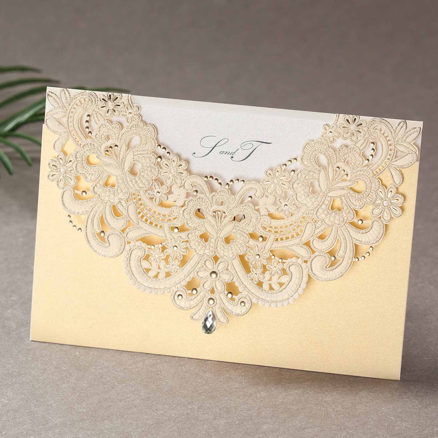 Laser cut wedding invitations - CW6115 - Personalised Invitations - Younique Gifts Melbourne
