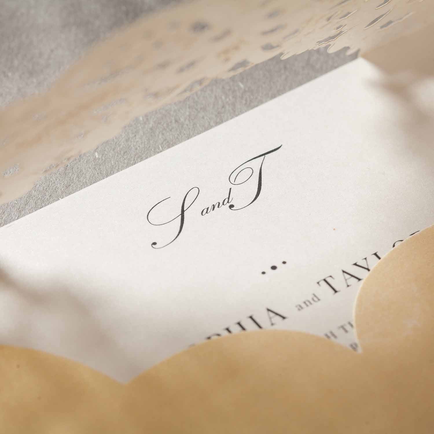 Laser cut wedding invitations - CW6115 - Personalised Invitations - Younique Gifts Melbourne