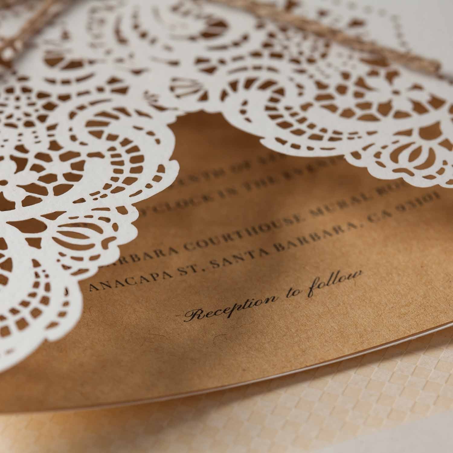 Laser cut wedding invitations - PK14113 - Personalised - Younique Gifts Melbourne