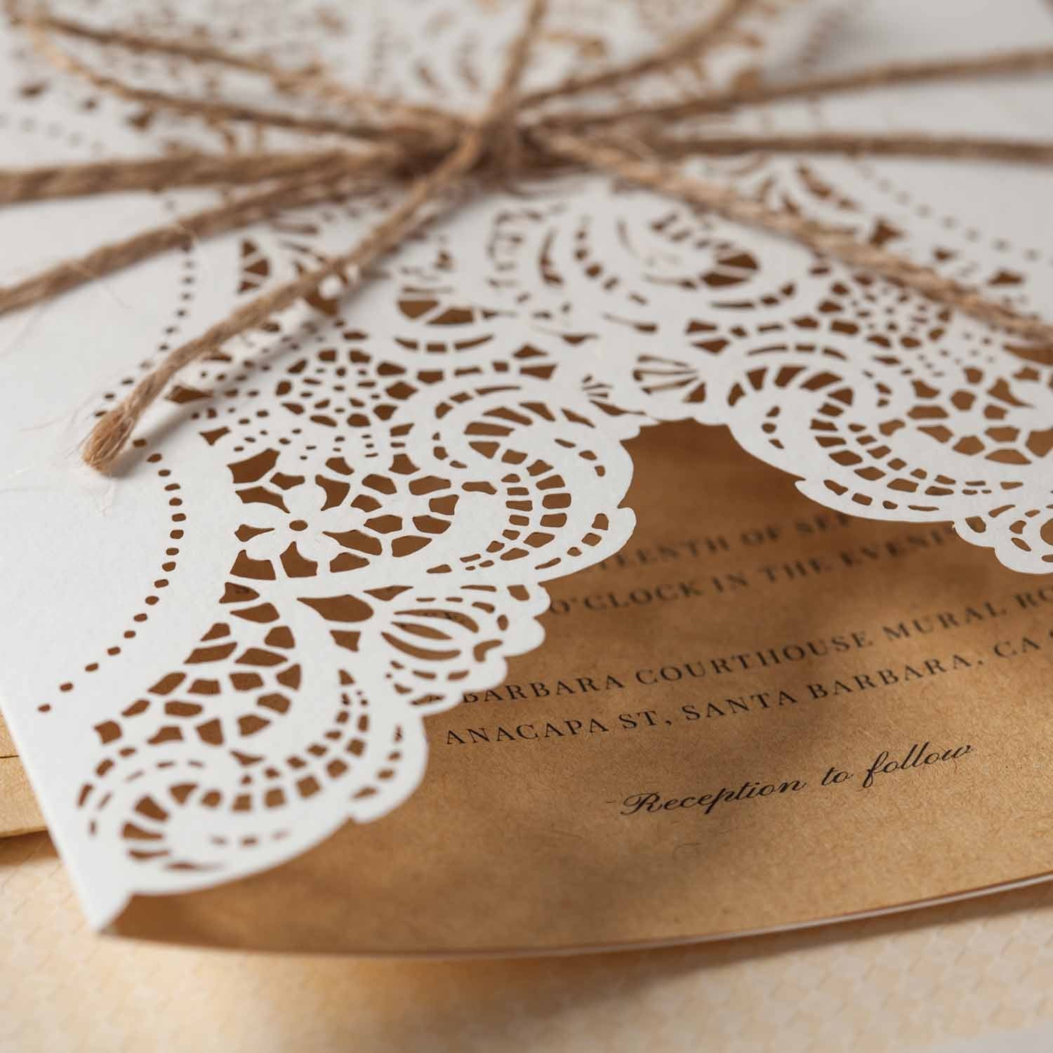 Laser cut wedding invitations - PK14113 - Personalised - Younique Gifts Melbourne