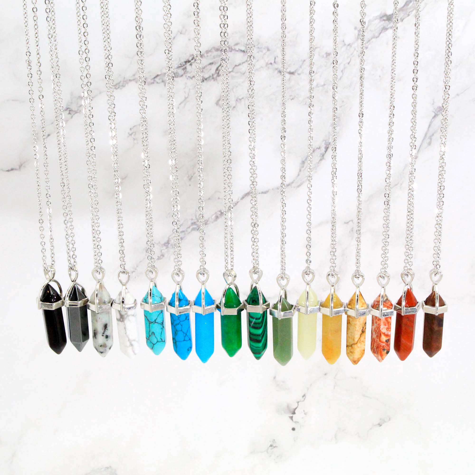 Pendant Necklace, Crystal Pendant Necklace, Healing Stone, Chakra Stone, Gemstone Pendant