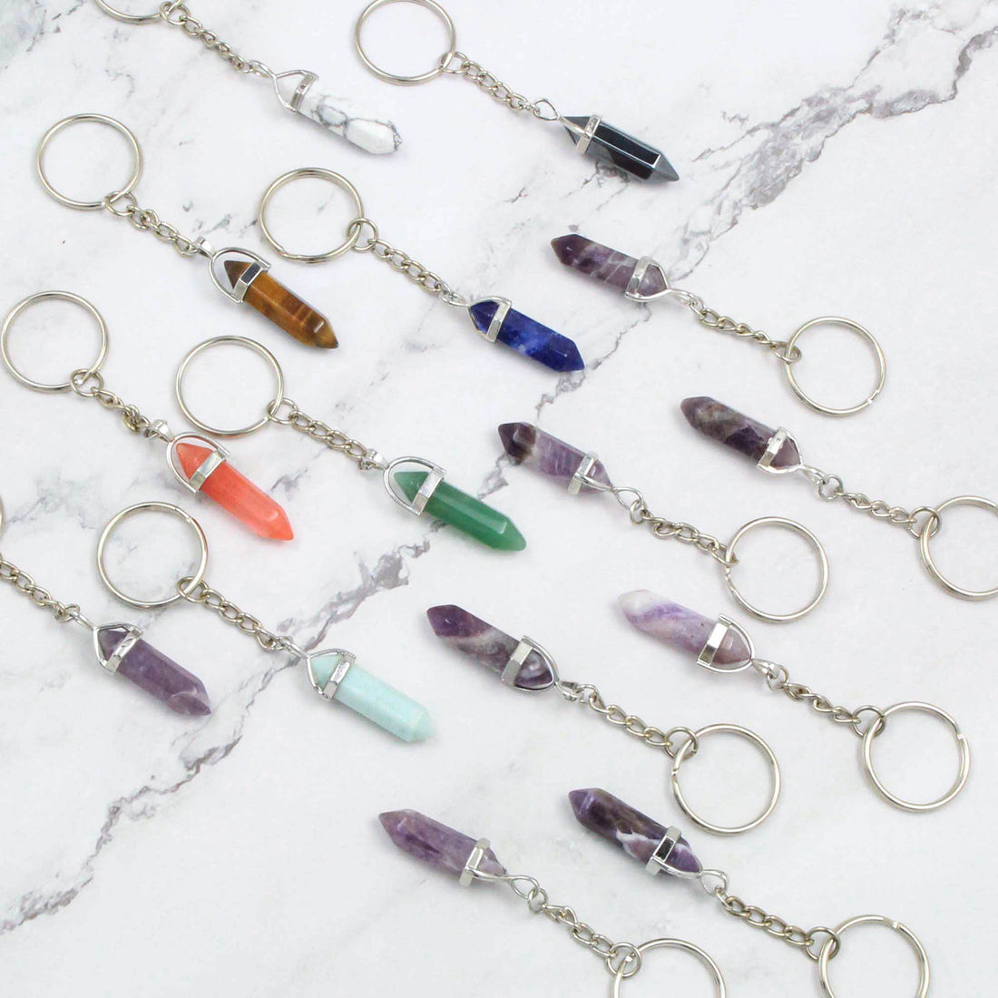 Pendant Initial Key Chain, Personalised Crystal Key Ring