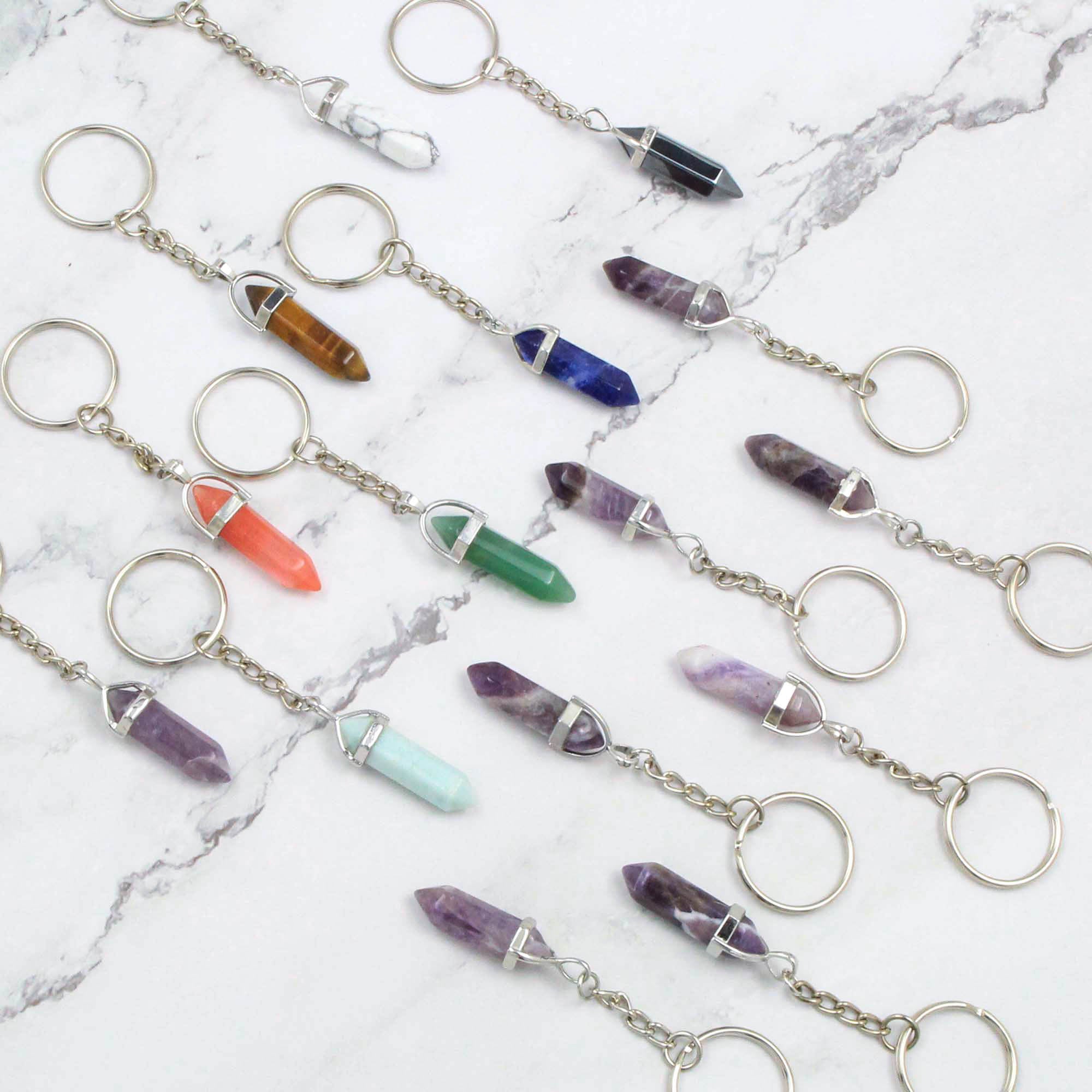 Pendant Initial Key Chain, Personalised Crystal Key Ring