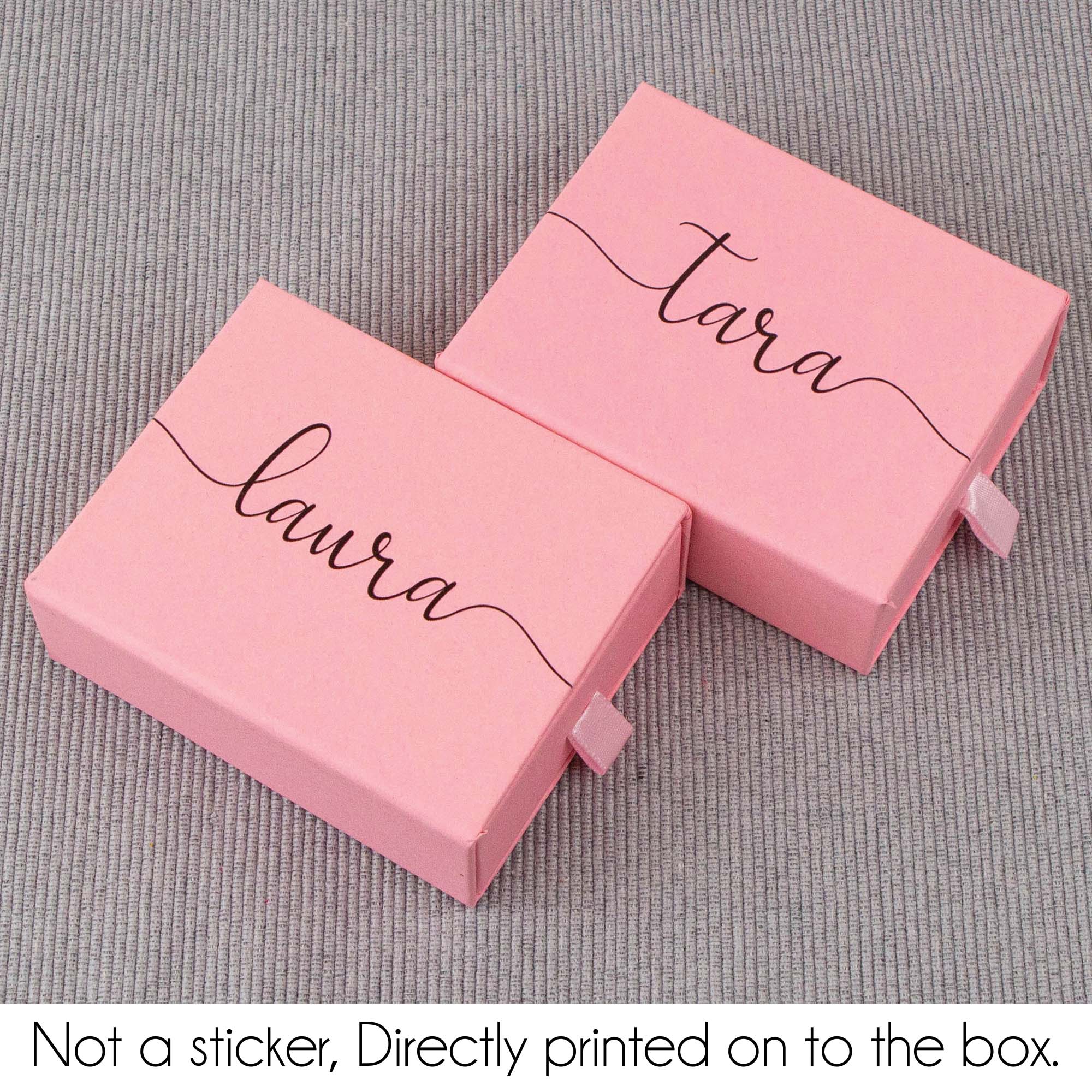 personalised jewellery gift box pink