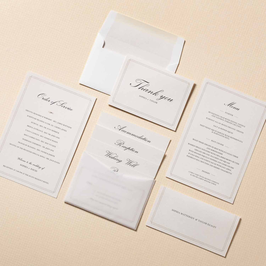 123 x 181 mm Order of Service Size - Perfect for Your Event - Personalised Invitations - Younique Gifts Melbourne