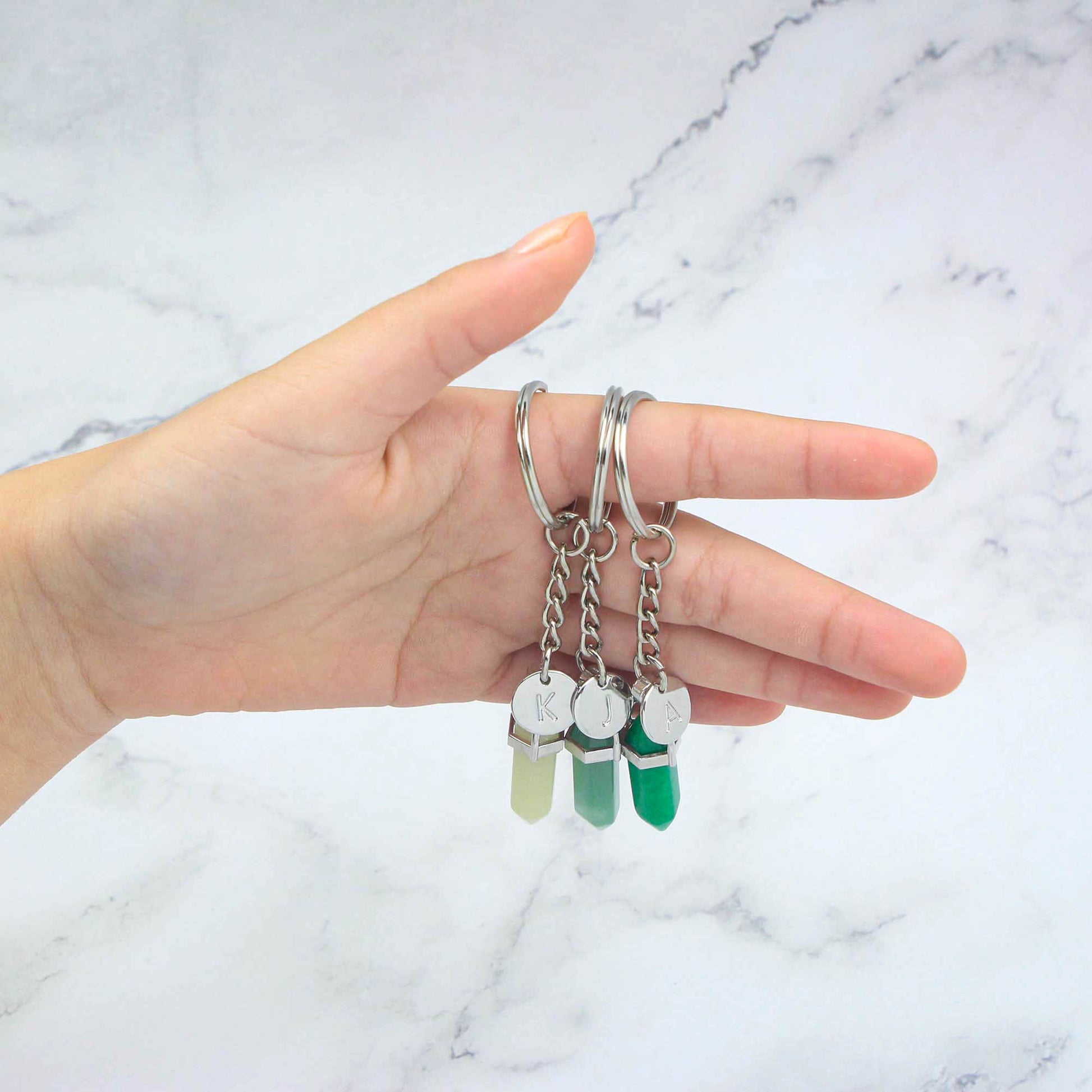 Pendant Initial Key Chain, Personalised Crystal Key Ring - Personalised pendant - Younique Gifts Melbourne