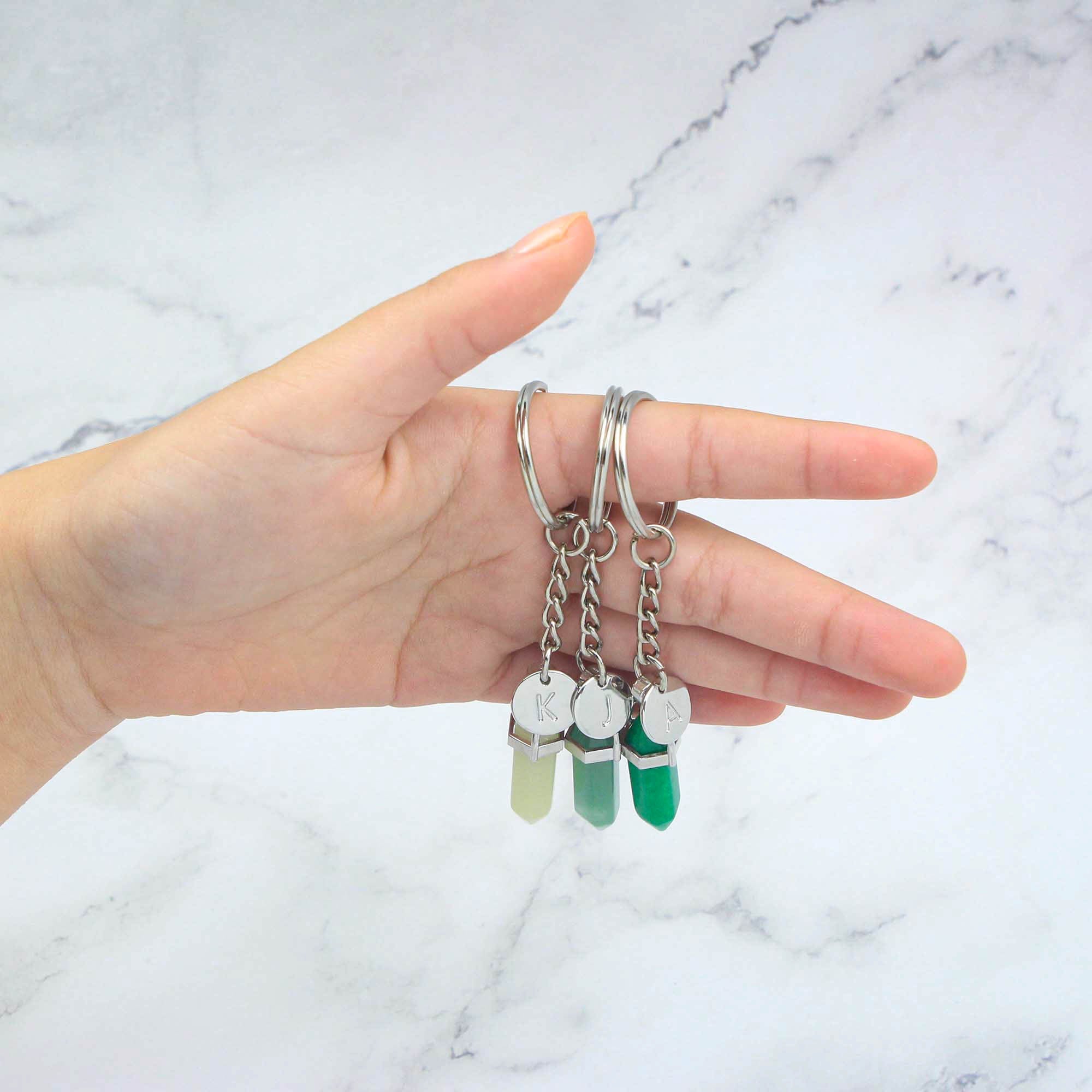 Pendant Initial Key Chain, Personalised Crystal Key Ring - Personalised pendant - Younique Gifts Melbourne